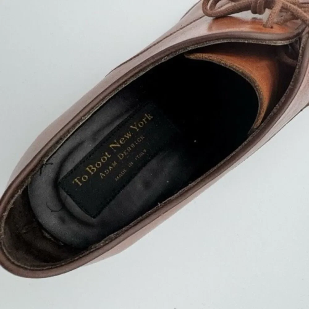 To Boot New York Men’s Declan Plain Toe Derby Shoes Made in Italy Size 10